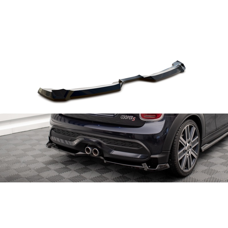 CENTRAL REAR SPLITTER MINI COOPER S F56 FACELIFT GLOSS BLACK