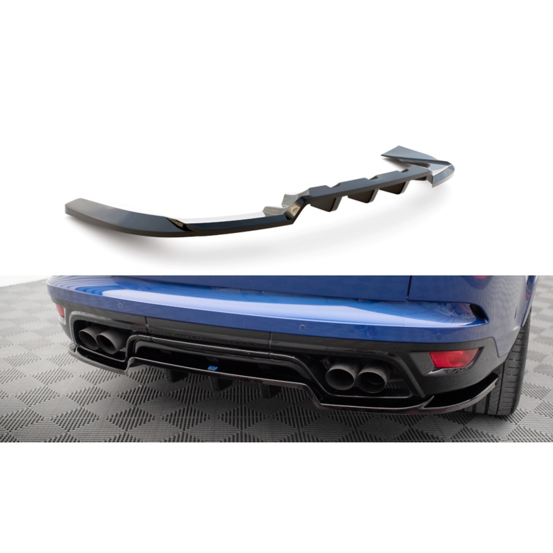 CENTRAL REAR SPLITTER (WITH VERTICAL BARS) LAND ROVER RANGE ROVER SPORT SVR MK2 GLOSS BLACK