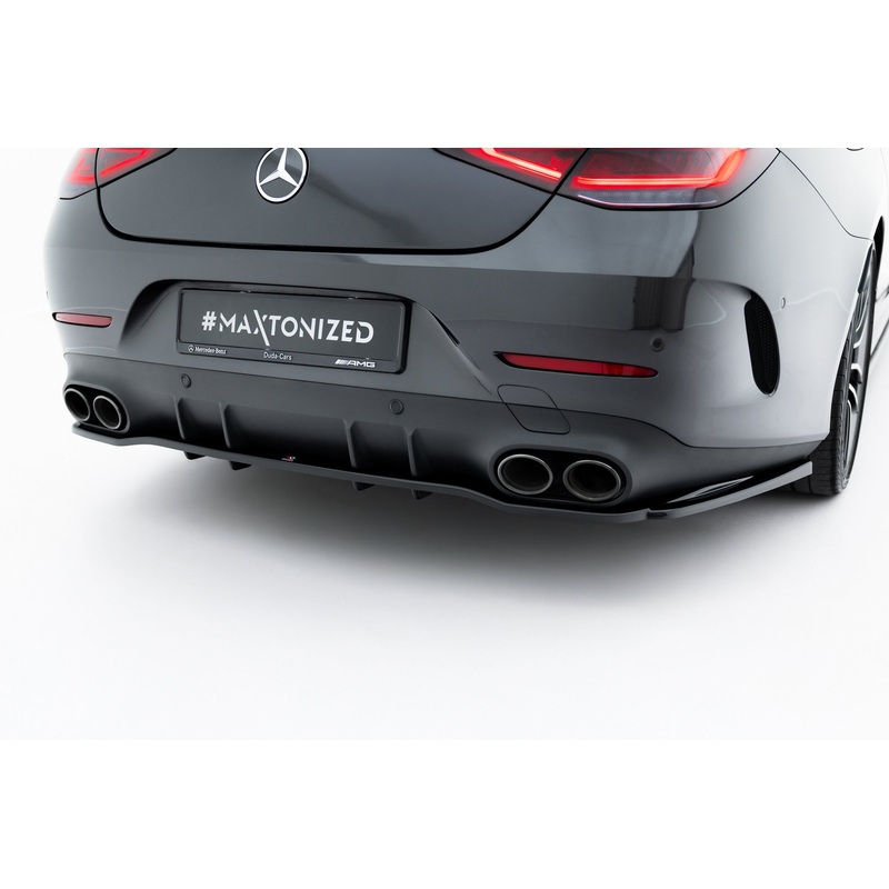 CENTRAL REAR SPLITTER (WITH VERTICAL BARS) MERCEDES-AMG CLS 53 C257 GLOSS BLACK