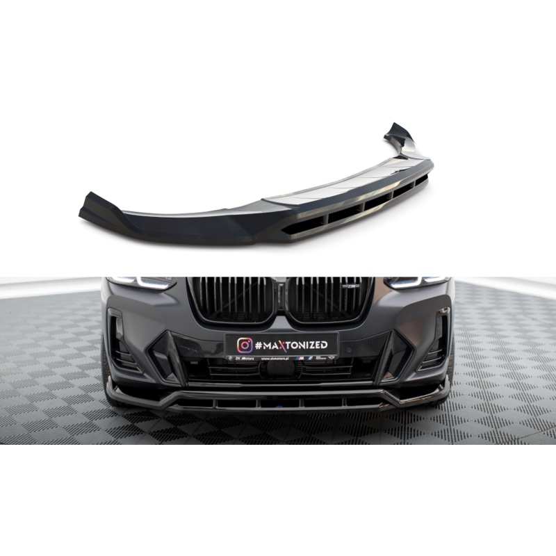 FRONT SPLITTER BMW X3 M-PACK G01 FACELIFT GLOSS BLACK