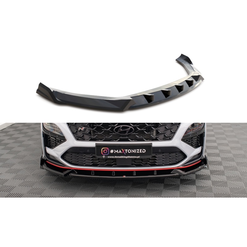 Front Splitter V.1 Hyundai Kona N Mk2 GLOSS BLACK