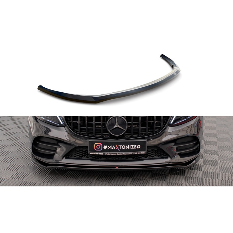 FRONT SPLITTER V.1 MERCEDES-BENZ C AMG LINE / COUPE W205 / C205 FACELIFT GLOSS BLACK
