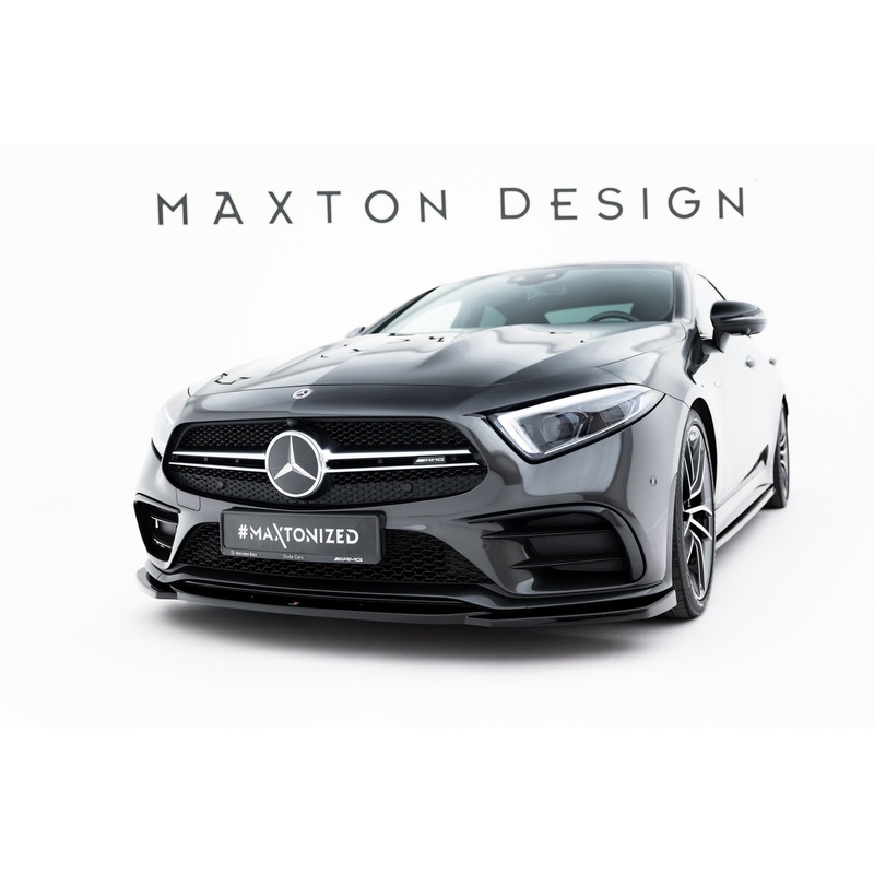 FRONT SPLITTER V.1 MERCEDES CLS AMG-LINE / 53AMG C257 GLOSS BLACK