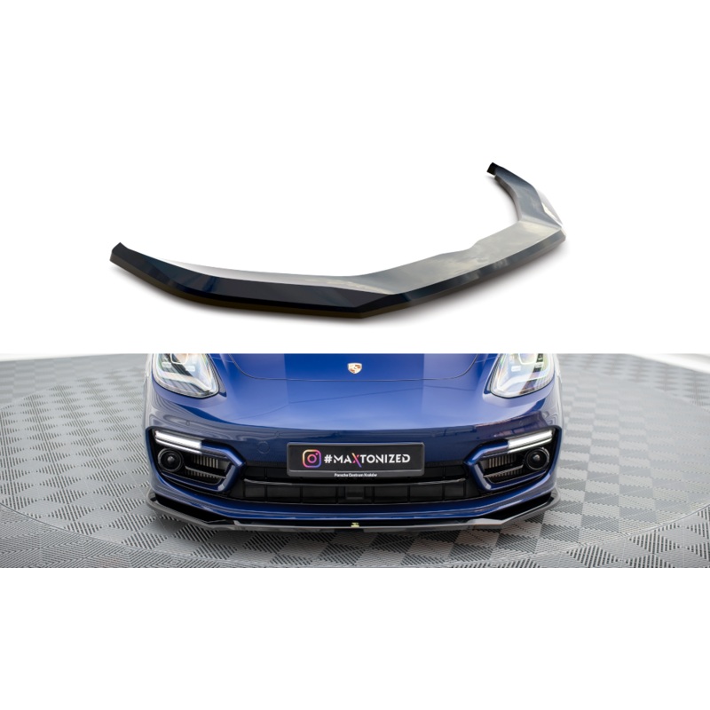 FRONT SPLITTER V.1 PORSCHE PANAMERA E-HYBRID 971 FACELIFT GLOSS BLACK