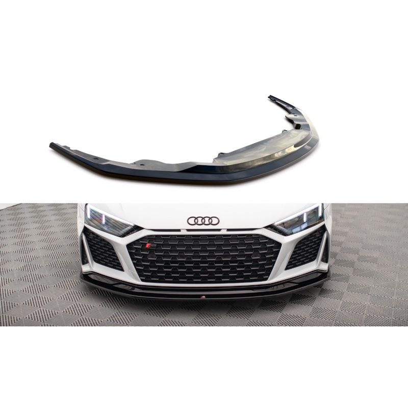 FRONT SPLITTER V.2 AUDI R8 MK2 FACELIFT GLOSS BLACK