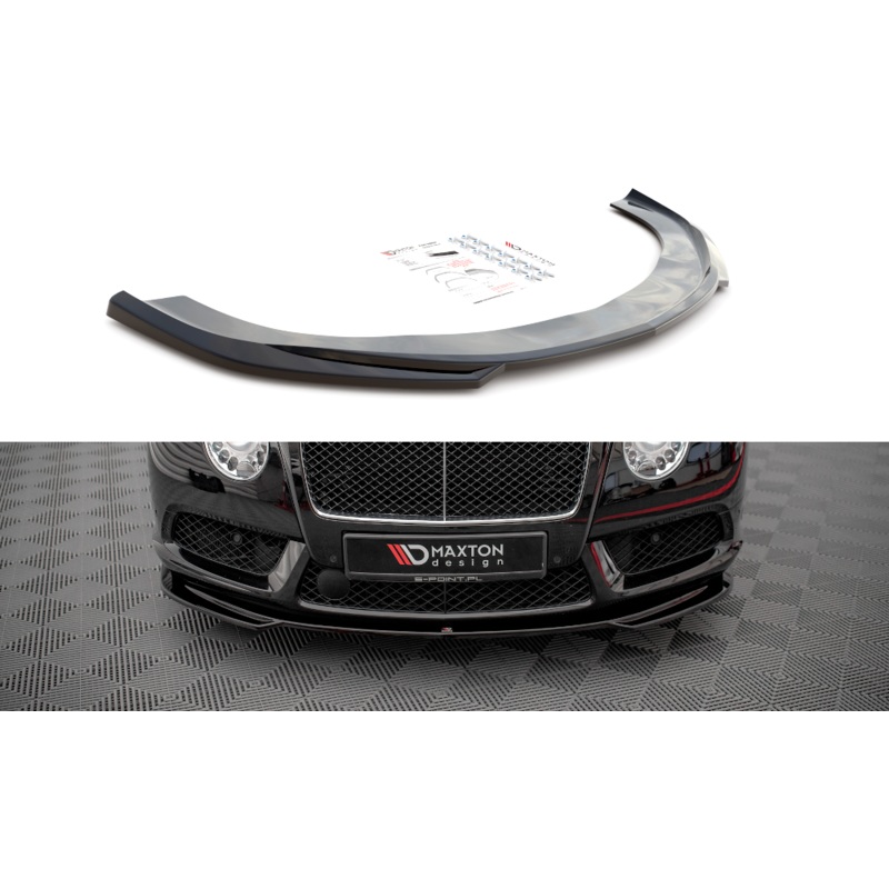 FRONT SPLITTER V.2 BENTLEY CONTINENTAL GT V8 S MK2 GLOSS BLACK