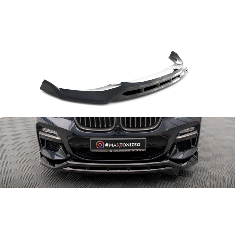 FRONT SPLITTER V.2 BMW X4 M-PACK G02 GLOSS BLACK