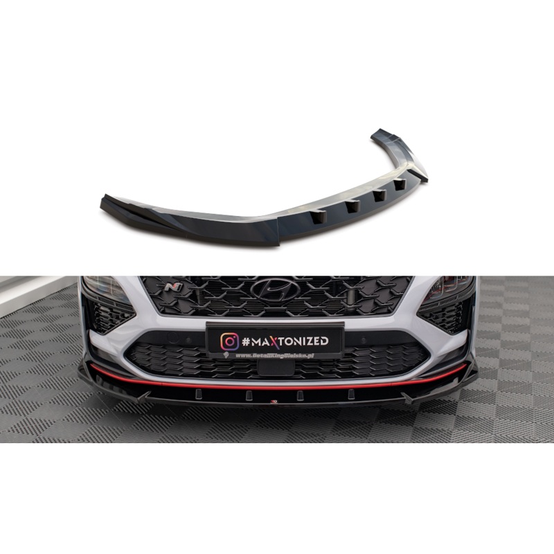 Front Splitter V.2 Hyundai Kona N Mk2 GLOSS BLACK