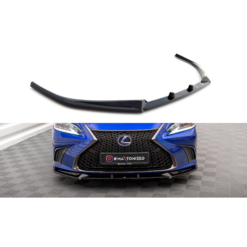 FRONT SPLITTER V.2 LEXUS ES F SPORT MK7 GLOSS BLACK