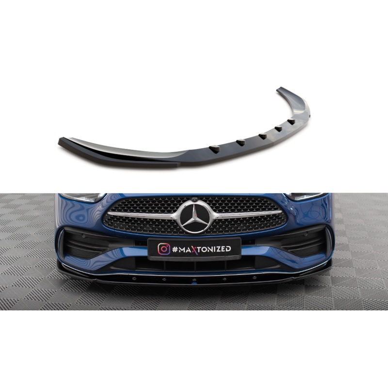 FRONT SPLITTER V.2 MERCEDES-BENZ C AMG-LINE W206 GLOSS BLACK
