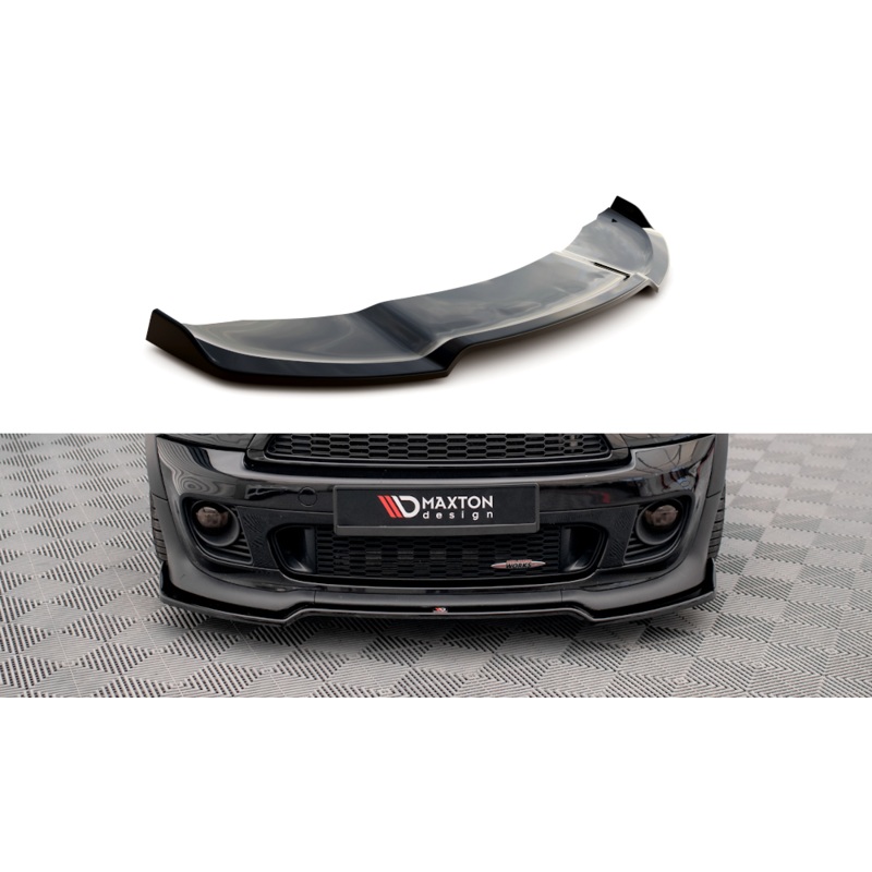 FRONT SPLITTER V.2 MINI COOPER JOHN COOPER WORKS R56 GLOSS BLACK