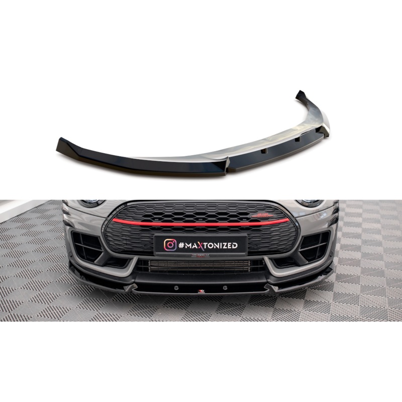 FRONT SPLITTER V.3 MINI COOPER CLUBMAN JOHN COOPER WORKS F54 GLOSS BLACK
