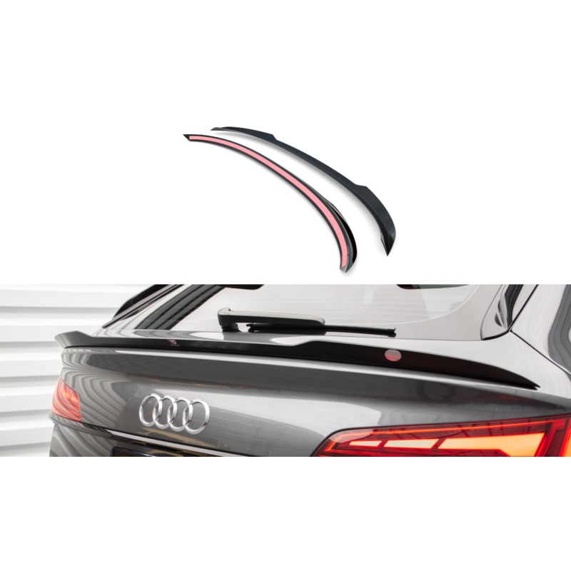 LOWER SPOILER CAP AUDI SQ5 SPORTBACK MK2 FACELIFT GLOSS BLACK