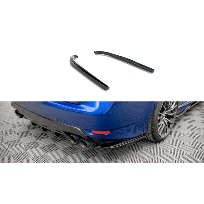 REAR SIDE SPLITTERS LEXUS GS F MK4 FACELIFT GLOSS BLACK