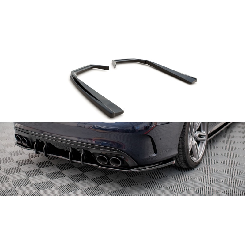 REAR SIDE SPLITTERS MERCEDES-AMG C 43 SEDAN W205 FACELIFT GLOSS BLACK