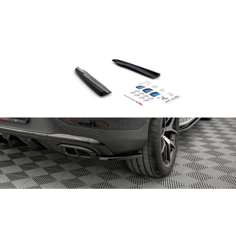 REAR SIDE SPLITTERS MERCEDES-BENZ GLC COUPE AMG-LINE C253 FACELIFT GLOSS BLACK