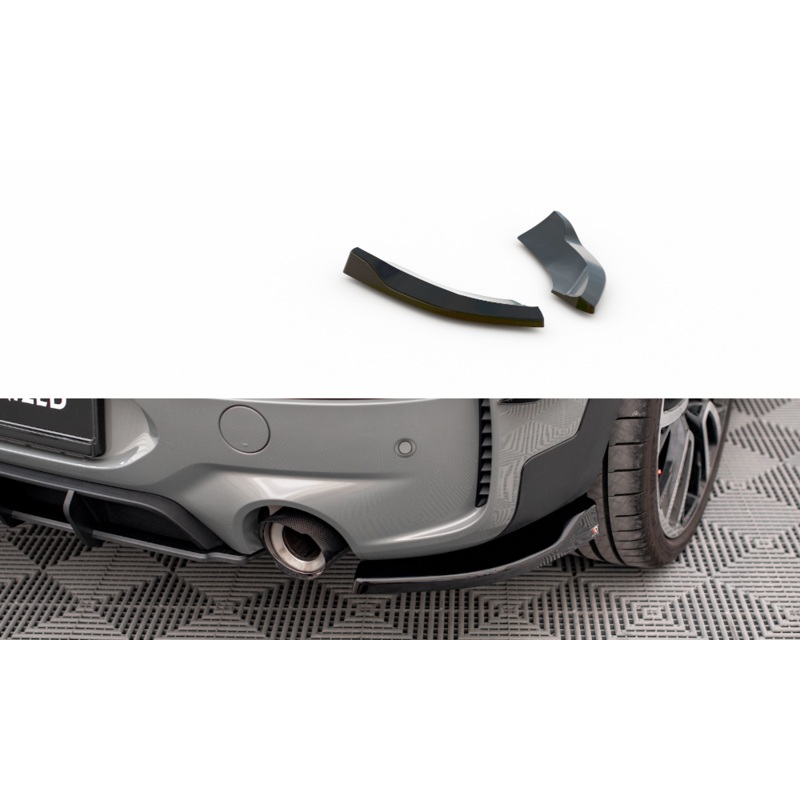 REAR SIDE SPLITTERS V.2 MINI COOPER CLUBMAN JOHN COOPER WORKS F54 GLOSS BLACK