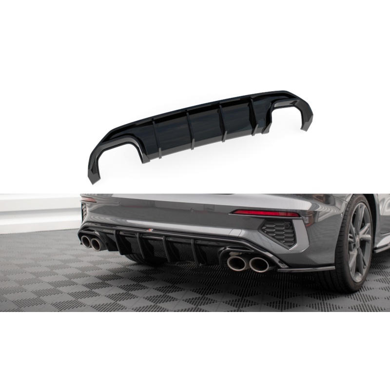 REAR VALANCE AUDI S3 SEDAN 8Y GLOSS BLACK