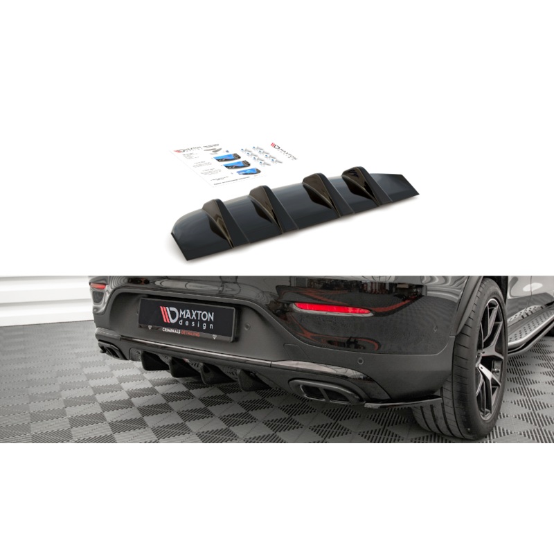 REAR VALANCE MERCEDES-BENZ GLC COUPE AMG-LINE C253 FACELIFT GLOSS BLACK