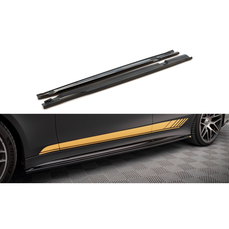 SIDE SKIRTS DIFFUSERS MERCEDES-AMG GT 63S 4-DOOR COUPE GLOSS BLACK