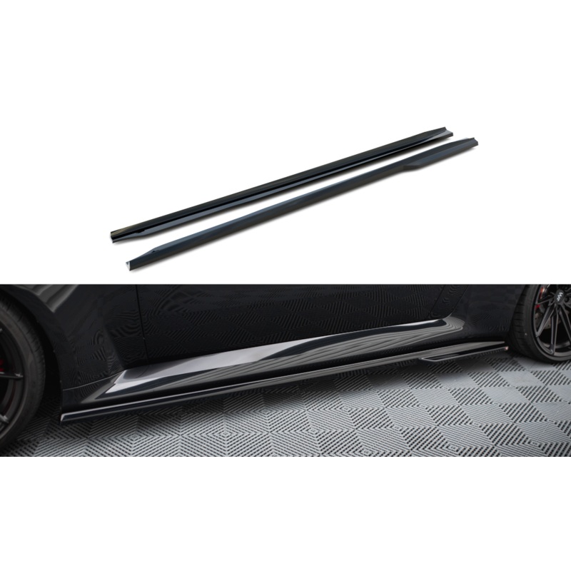SIDE SKIRTS DIFFUSERS V.1 BMW M2 G87 GLOSS BLACK