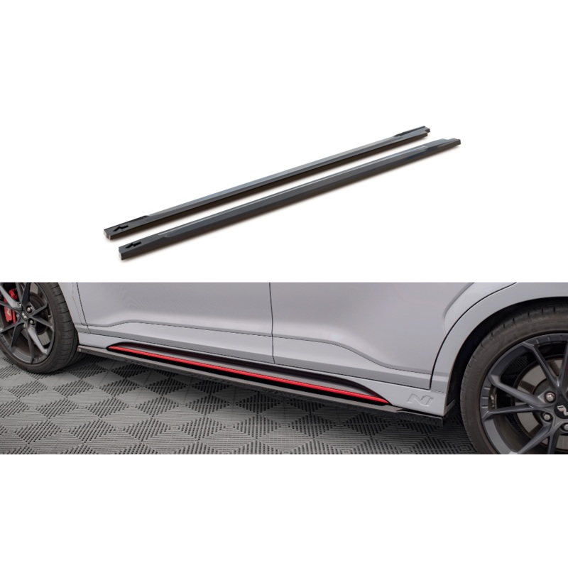 Side Skirts Diffusers V.1 Hyundai Kona N Mk2 GLOSS BLACK