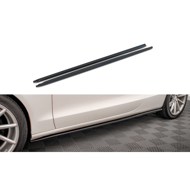 SIDE SKIRTS DIFFUSERS V.2 AUDI A5 / A5 S-LINE / S5 COUPE 8T GLOSS BLACK