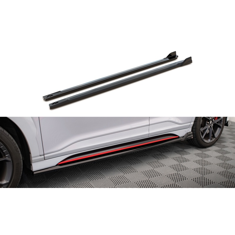 Side Skirts Diffusers V.2 Hyundai Kona N Mk2 GLOSS BLACK