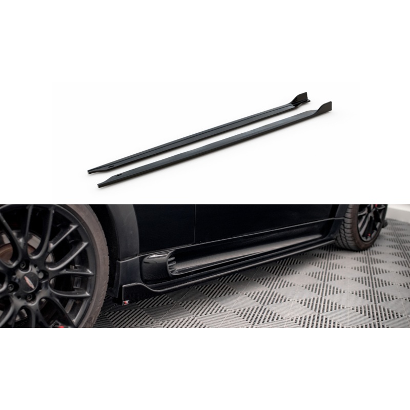 SIDE SKIRTS DIFFUSERS V.2 MINI COOPER JOHN COOPER WORKS R56 GLOSS BLACK