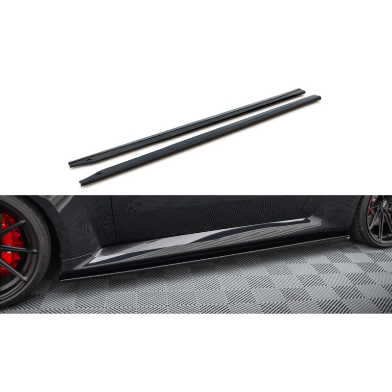 SIDE SKIRTS DIFFUSERS V.3 BMW M2 G87 GLOSS BLACK