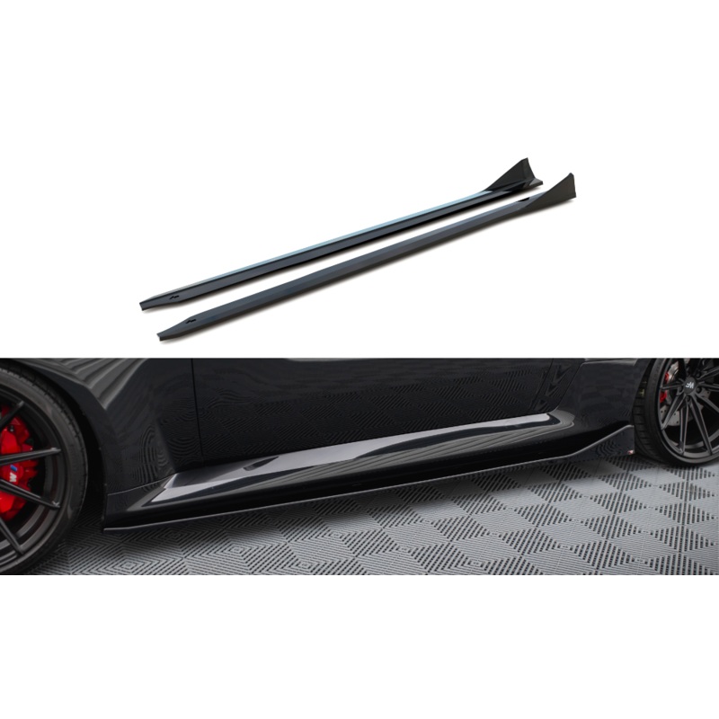 SIDE SKIRTS DIFFUSERS V.4 BMW M2 G87 GLOSS BLACK