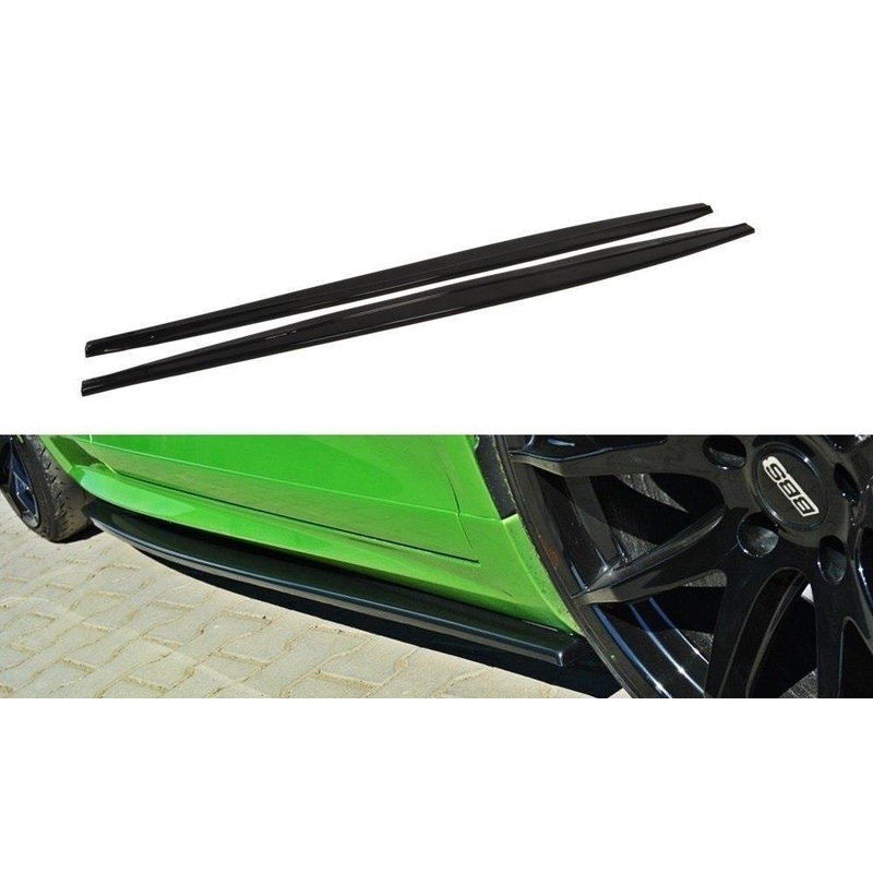 SIDE SKIRTS DIFFUSERS VW SCIROCCO R GLOSS BLACK