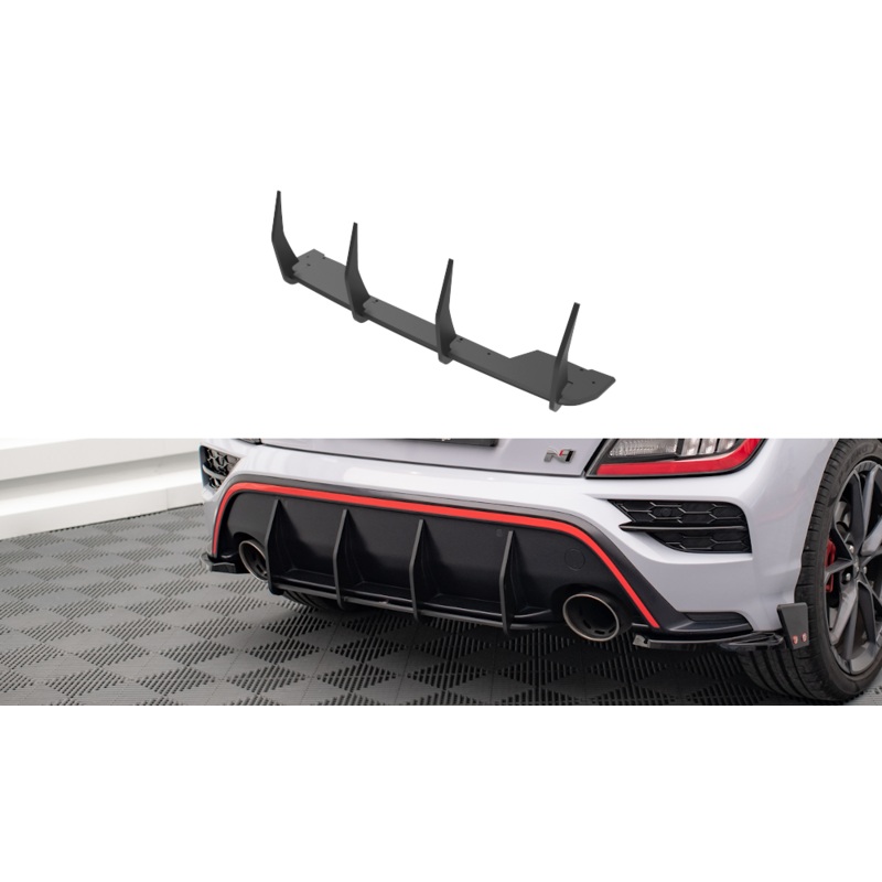 STREET PRO REAR DIFFUSER HYUNDAI KONA N MK1 BLACK