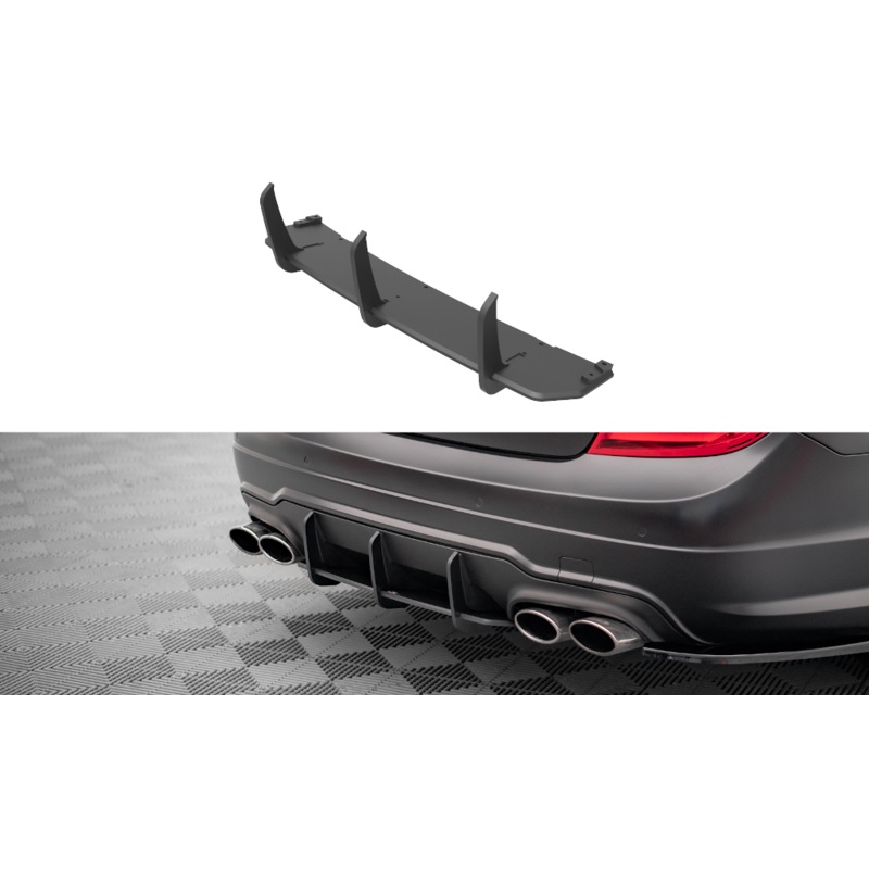 STREET PRO REAR DIFFUSER MERCEDES-BENZ C COUPE AMG-LINE C204 BLACK
