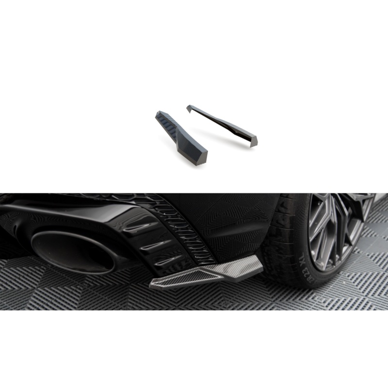 CARBON FIBER REAR SIDE SPLITTERS AUDI RSQ8 MK1 (for valance AU-RSQ8-1-RS1G)