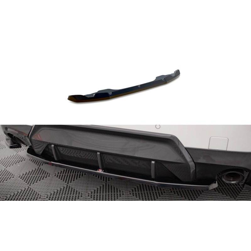CENTRAL REAR SPLITTER FOR BMW 2 COUPE M-PACK G42 GLOSS BLACK