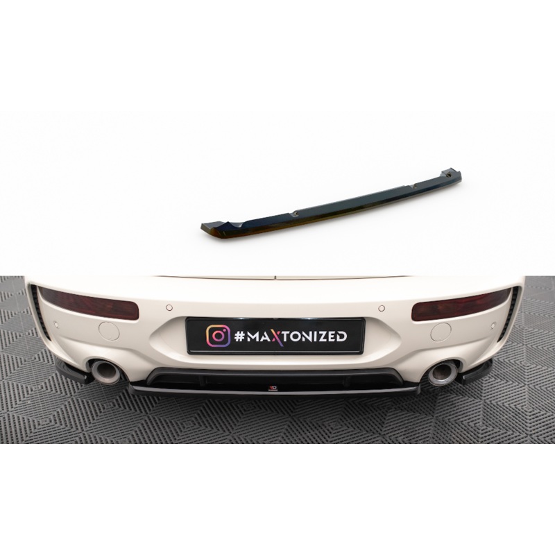CENTRAL REAR SPLITTER FOR MINI COOPER CLUBMAN JOHN COOPER WORKS F54 FACELIFT GLOSS BLACK
