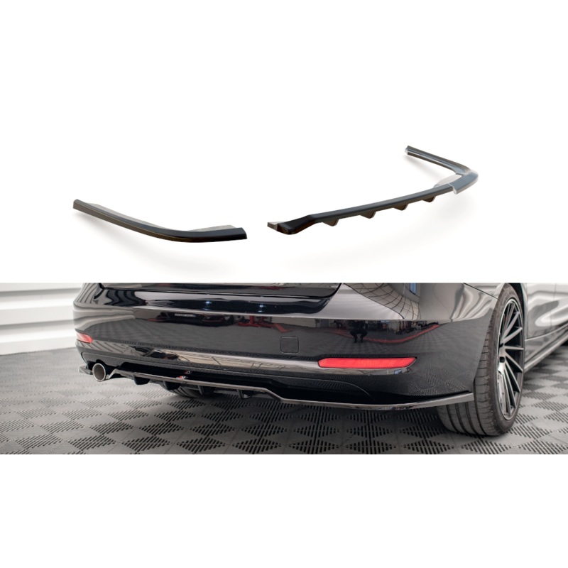 CENTRAL REAR SPLITTER (WITH VERTICAL BARS) BMW 3 GT F34 GLOSS BLACK