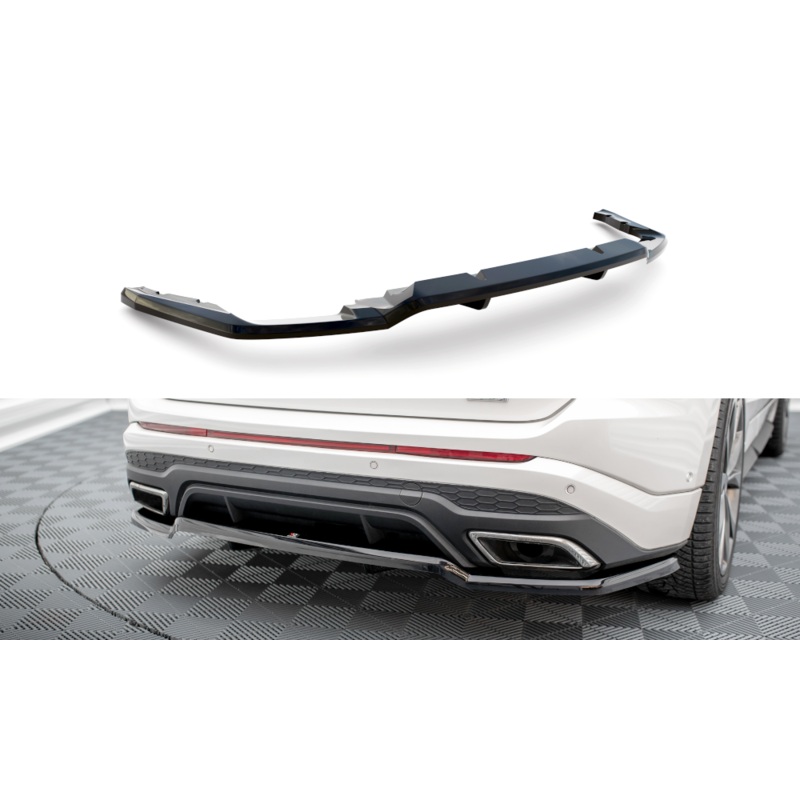 CENTRAL REAR SPLITTER (WITH VERTICAL BARS) FORD EDGE SPORT MK2 GLOSS BLACK
