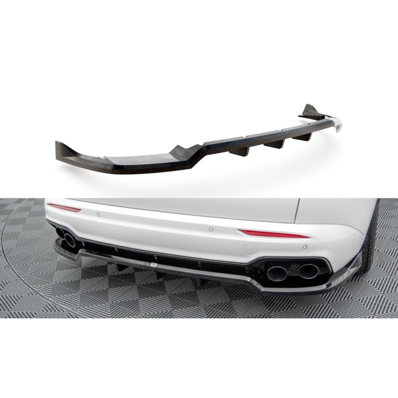 CENTRAL REAR SPLITTER (WITH VERTICAL BARS) MASERATI GRECALE GT / MODENA MK1 GLOSS BLACK