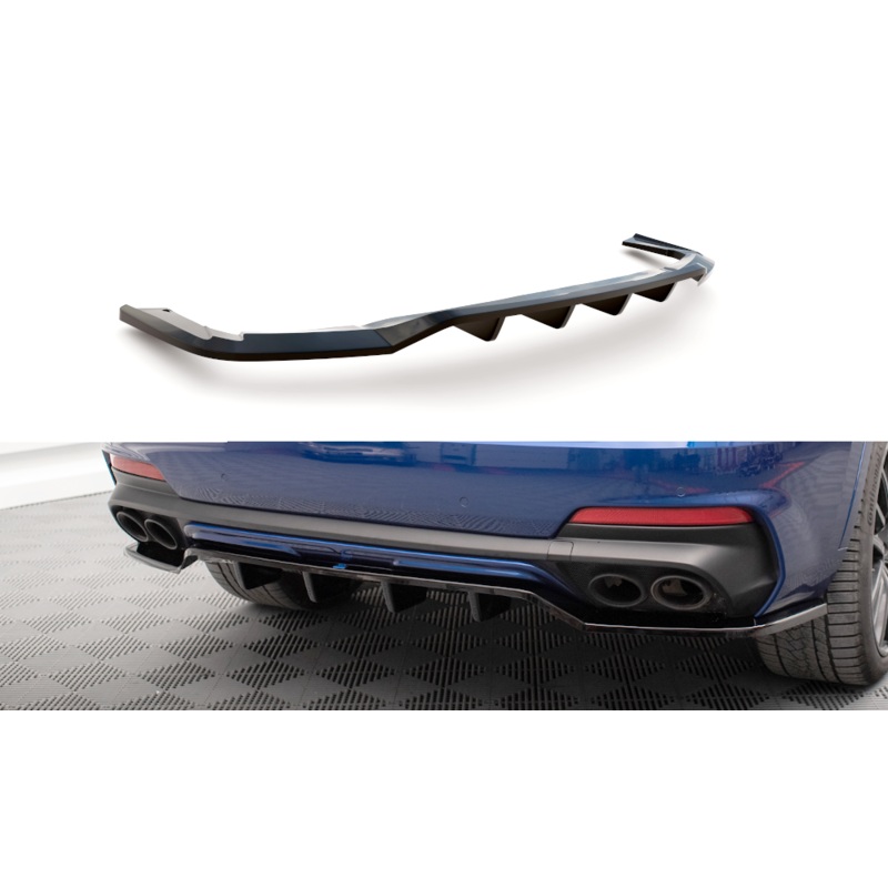 CENTRAL REAR SPLITTER (WITH VERTICAL BARS) MASERATI LEVANTE GTS MK1 GLOSS BLACK