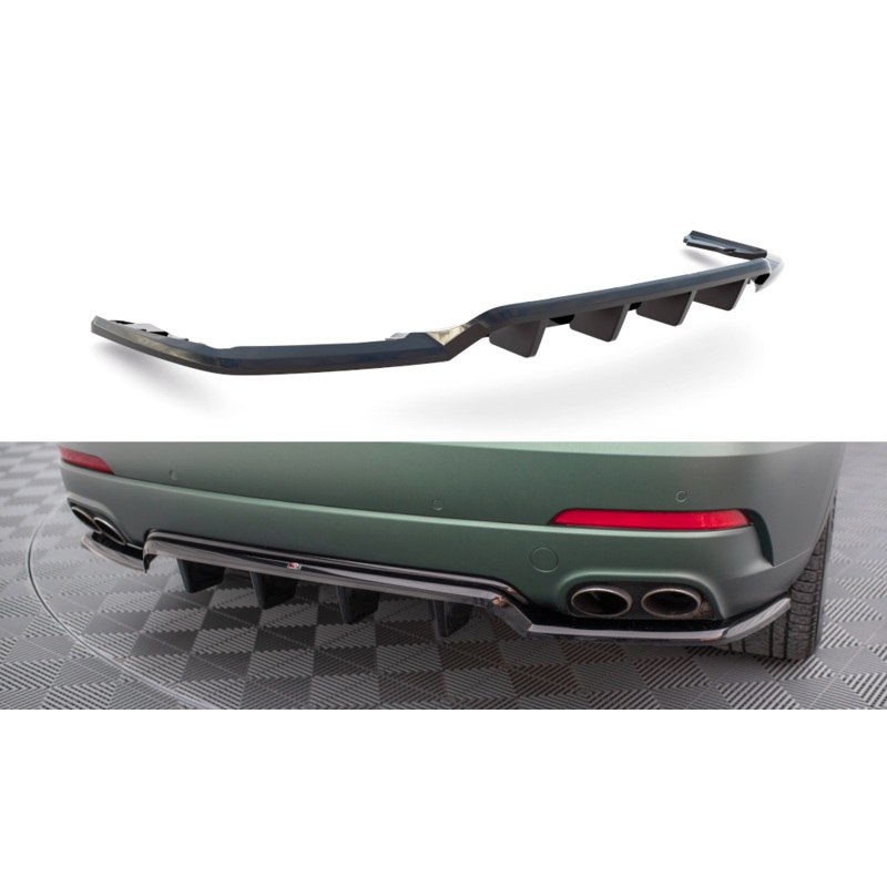 CENTRAL REAR SPLITTER (WITH VERTICAL BARS) MASERATI LEVANTE MK1 GLOSS BLACK