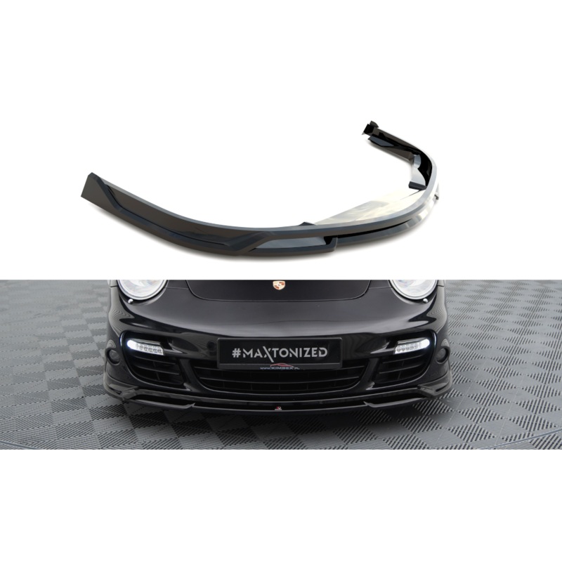 FRONT SPLITTER PORSCHE 911 TURBO 997 GLOSS BLACK