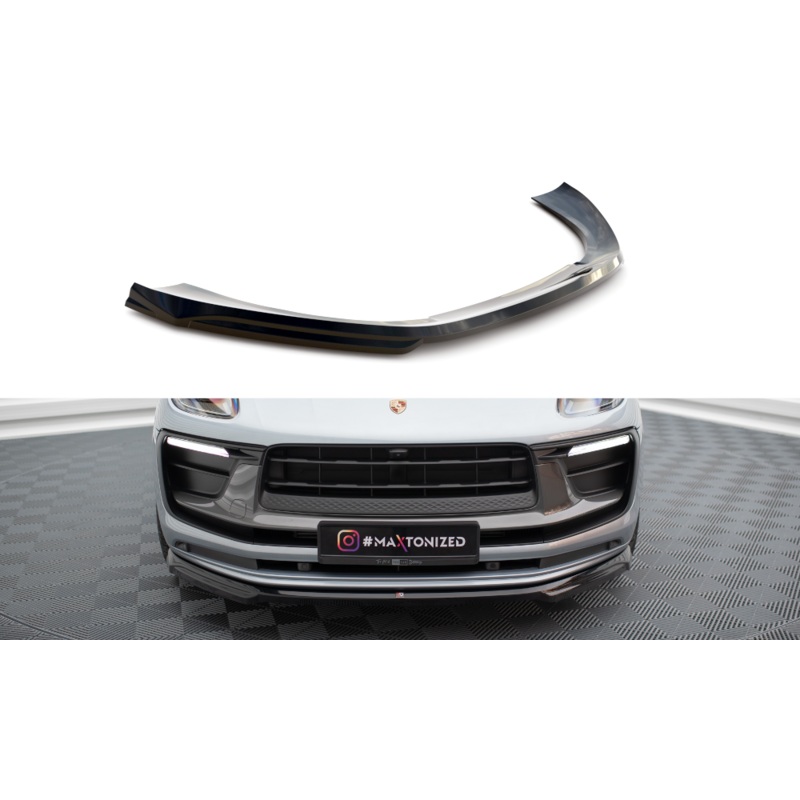 FRONT SPLITTER PORSCHE MACAN MK1 FACELIFT 2 GLOSS BLACK