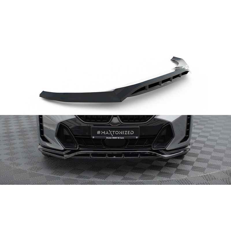 FRONT SPLITTER V.1 BMW X6 M-PACK G06 FACELIFT GLOSS BLACK