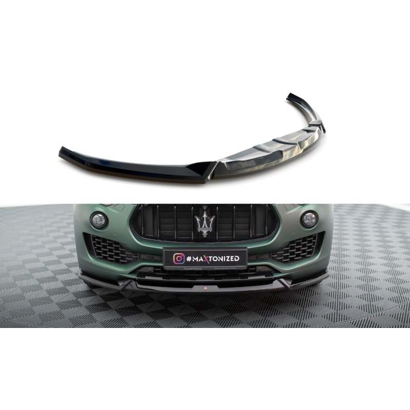 FRONT SPLITTER V.1 MASERATI LEVANTE MK1 GLOSS BLACK