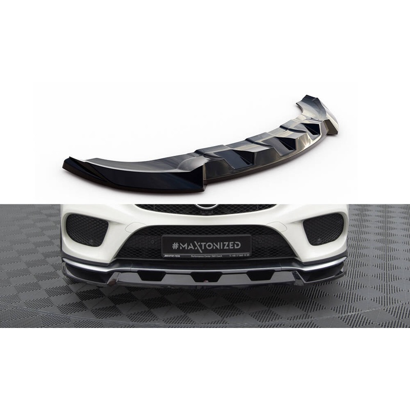 FRONT SPLITTER V.1 MERCEDES-BENZ GLE COUPE 43 AMG / AMG-LINE C292 GLOSS BLACK