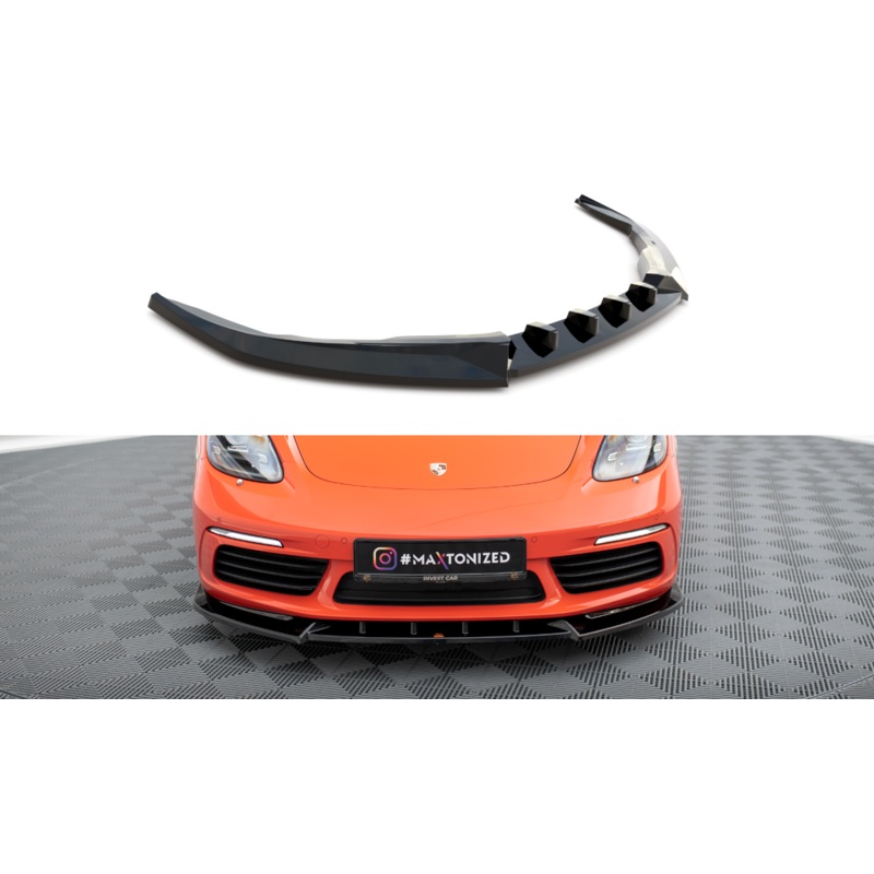 FRONT SPLITTER V.1 PORSCHE 718 CAYMAN 982C GLOSS BLACK
