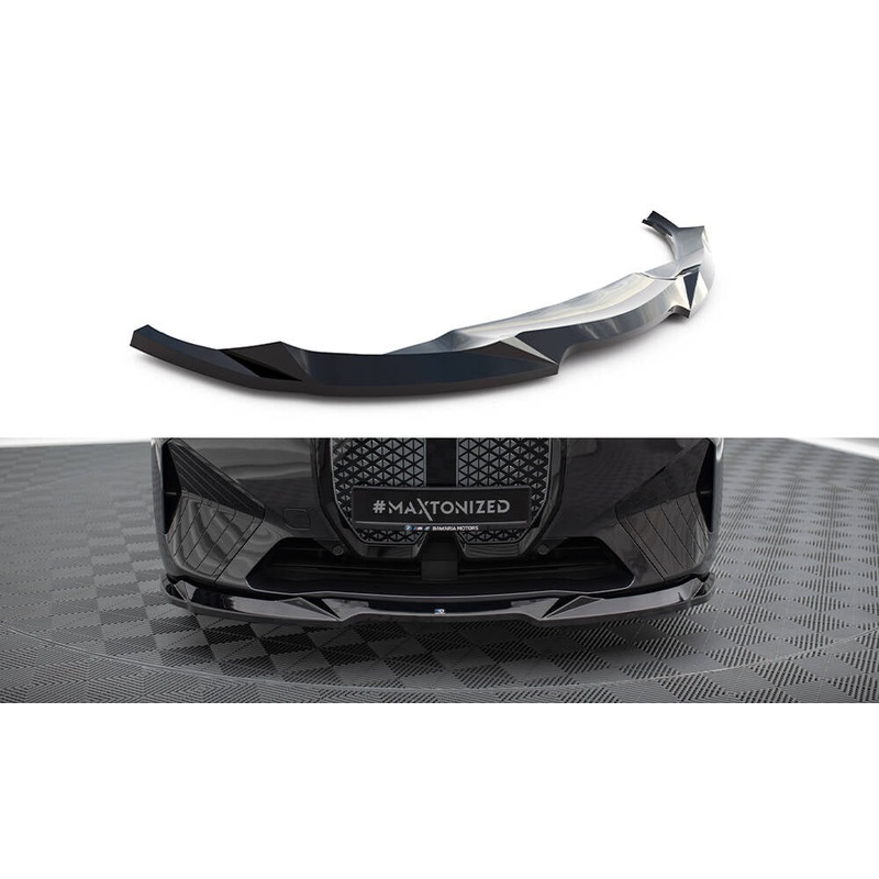 FRONT SPLITTER V.2 BMW IX Sport  / M60 GLOSS BLACK