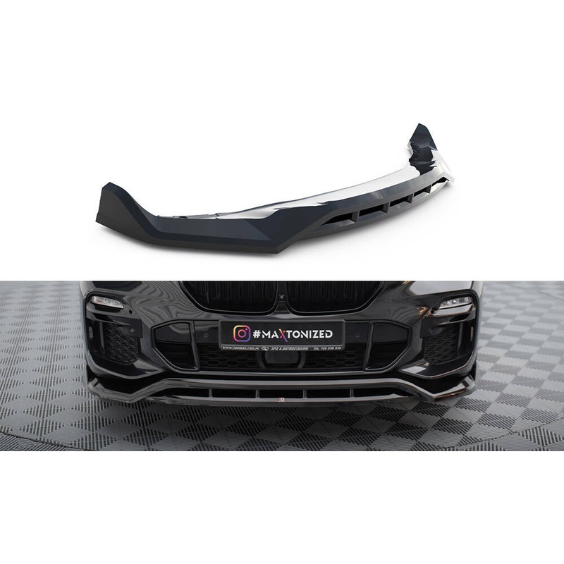 FRONT SPLITTER V.2 BMW X5 M-PACK G05 GLOSS BLACK